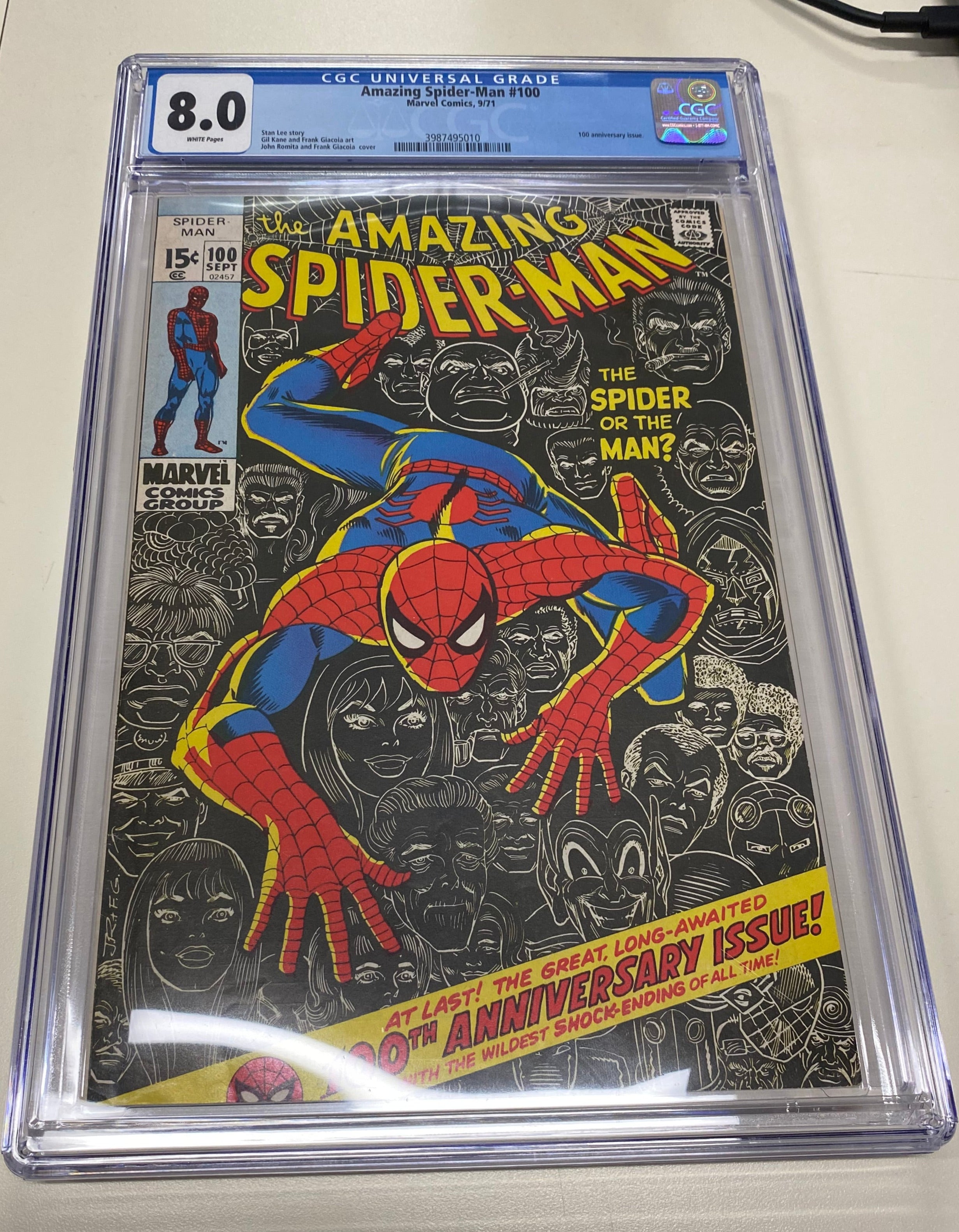 Amazing Spider-Man 100 CGC 8.0 OW Pages (Classic Cover) | L.A. Mood Comics and Games