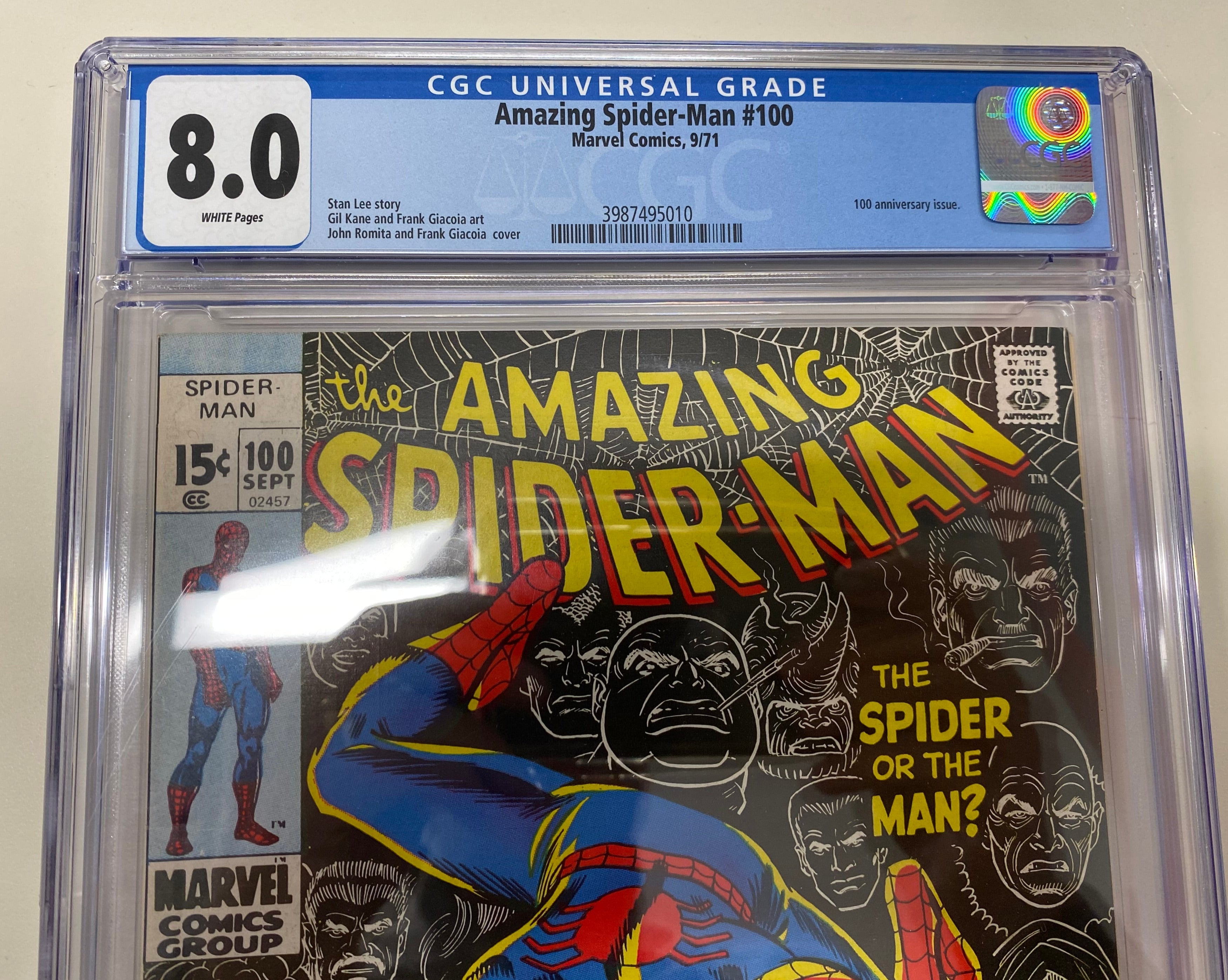 Amazing Spider-Man 100 CGC 8.0 OW Pages (Classic Cover) | L.A. Mood Comics and Games