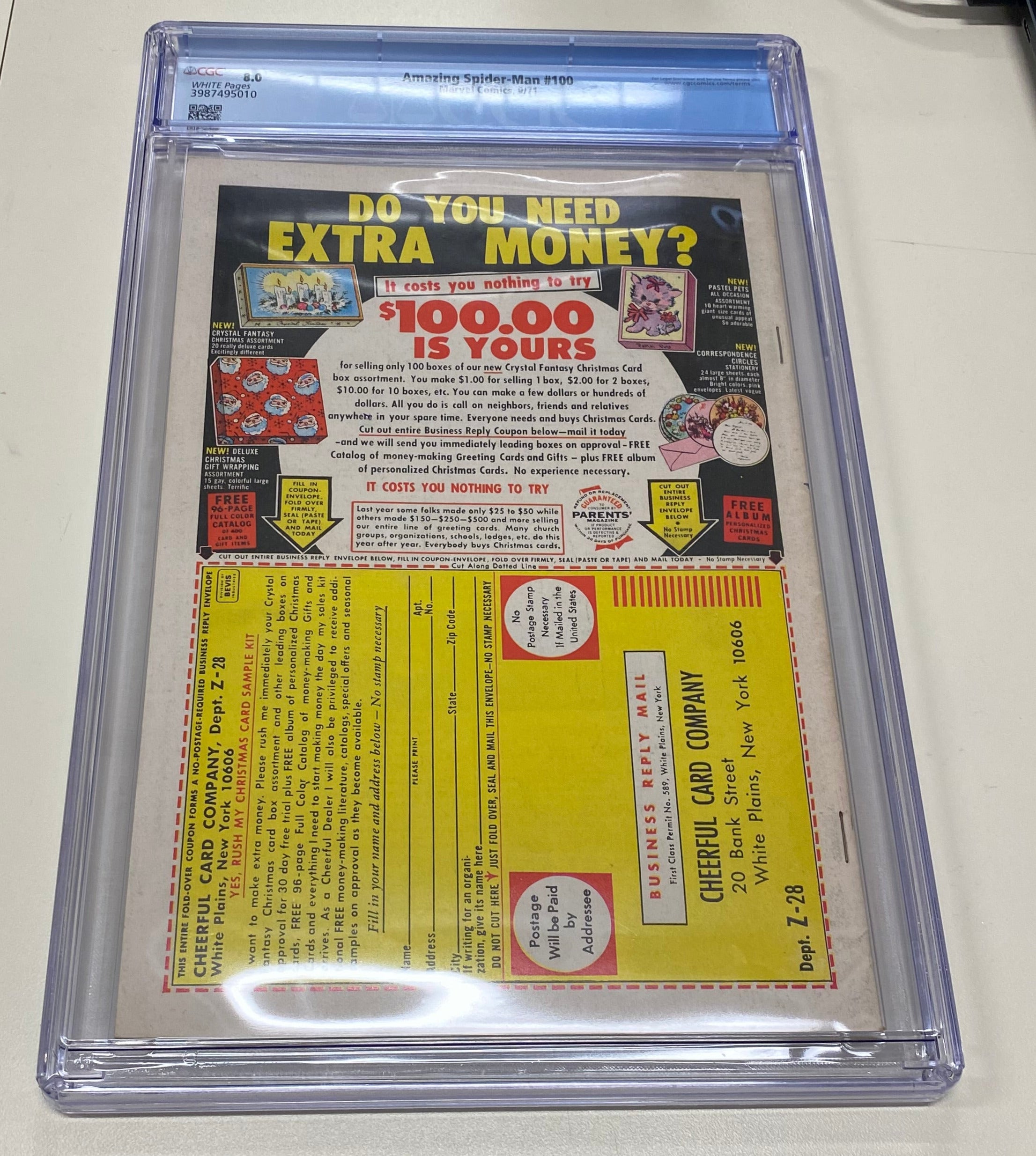 Amazing Spider-Man 100 CGC 8.0 OW Pages (Classic Cover) | L.A. Mood Comics and Games