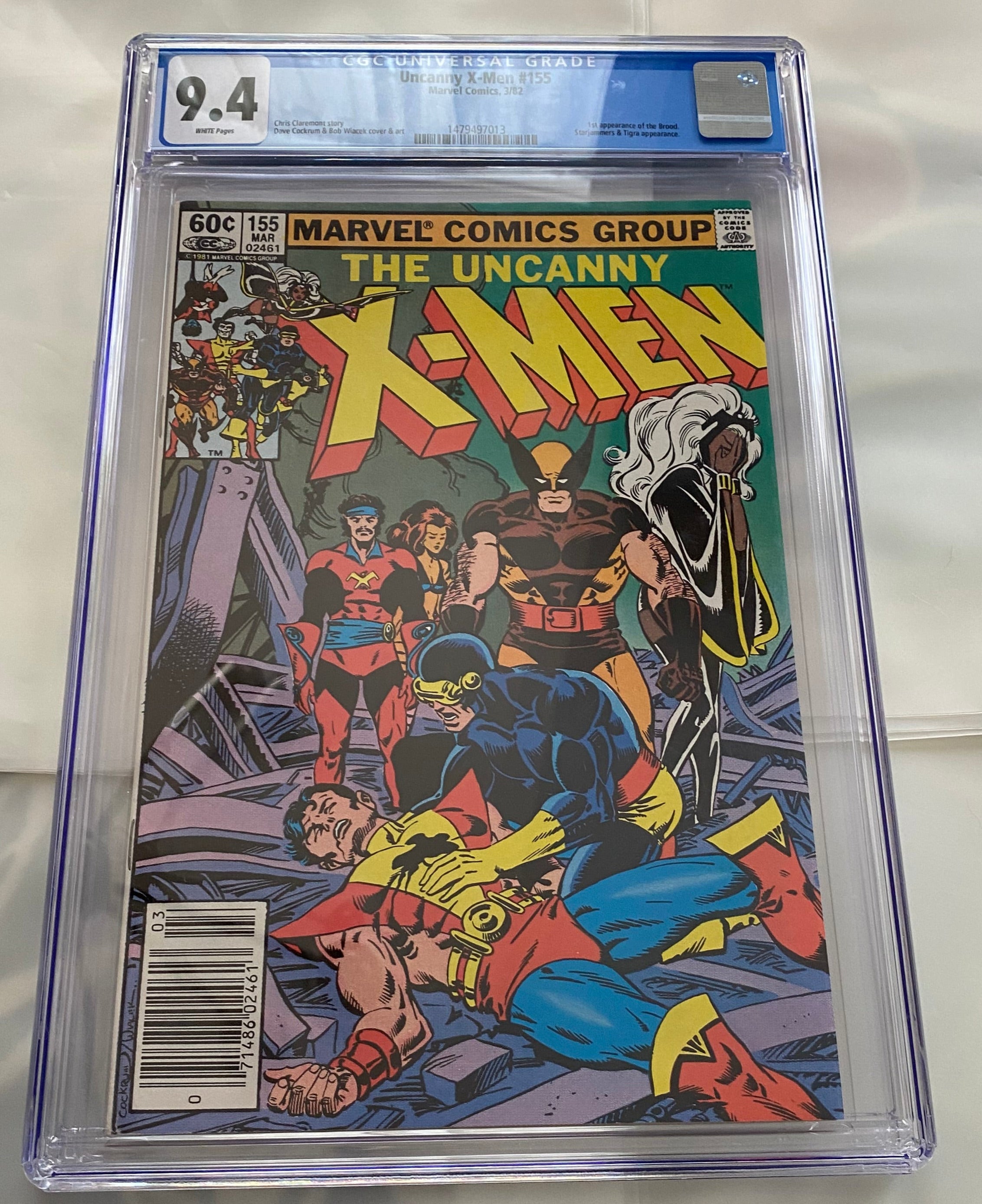 Uncanny X-Men #155 (1987) CGC Graded 9.4 1st appearance Brood | L.A. Mood Comics and Games