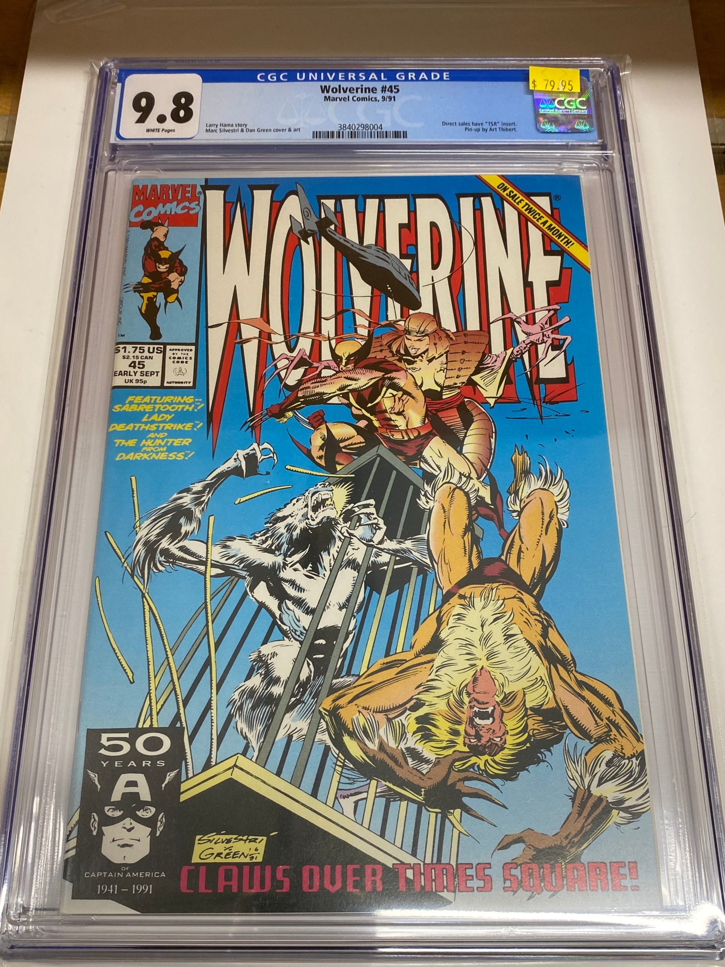 Wolverine #45 CGC 9.8 White Pages 1991 Marvel Comics | L.A. Mood Comics and Games