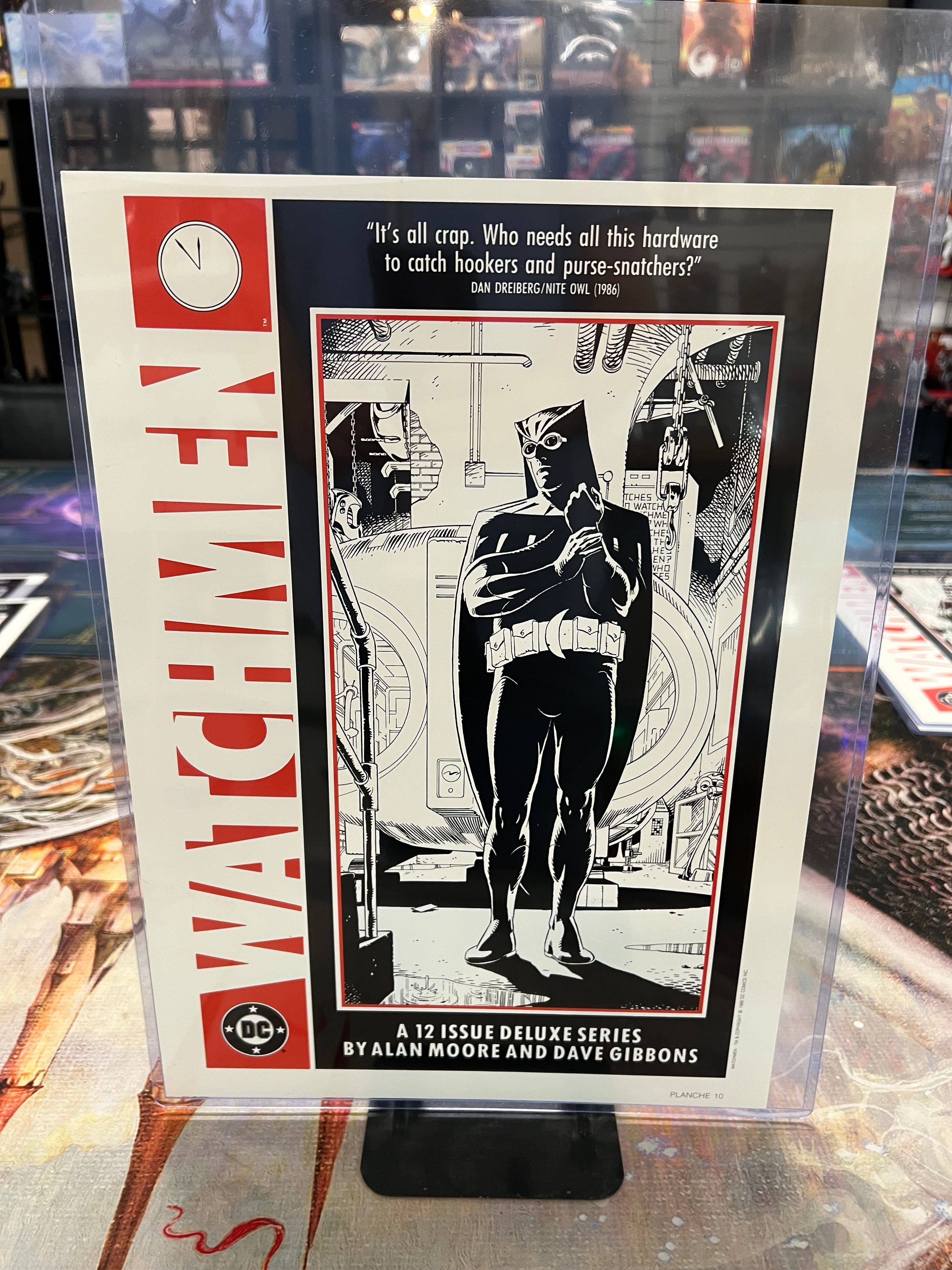 WATCHMEN Zenda Portfolio (1987) Paris, France (8) 11" x 15" prints w/ signatures | L.A. Mood Comics and Games