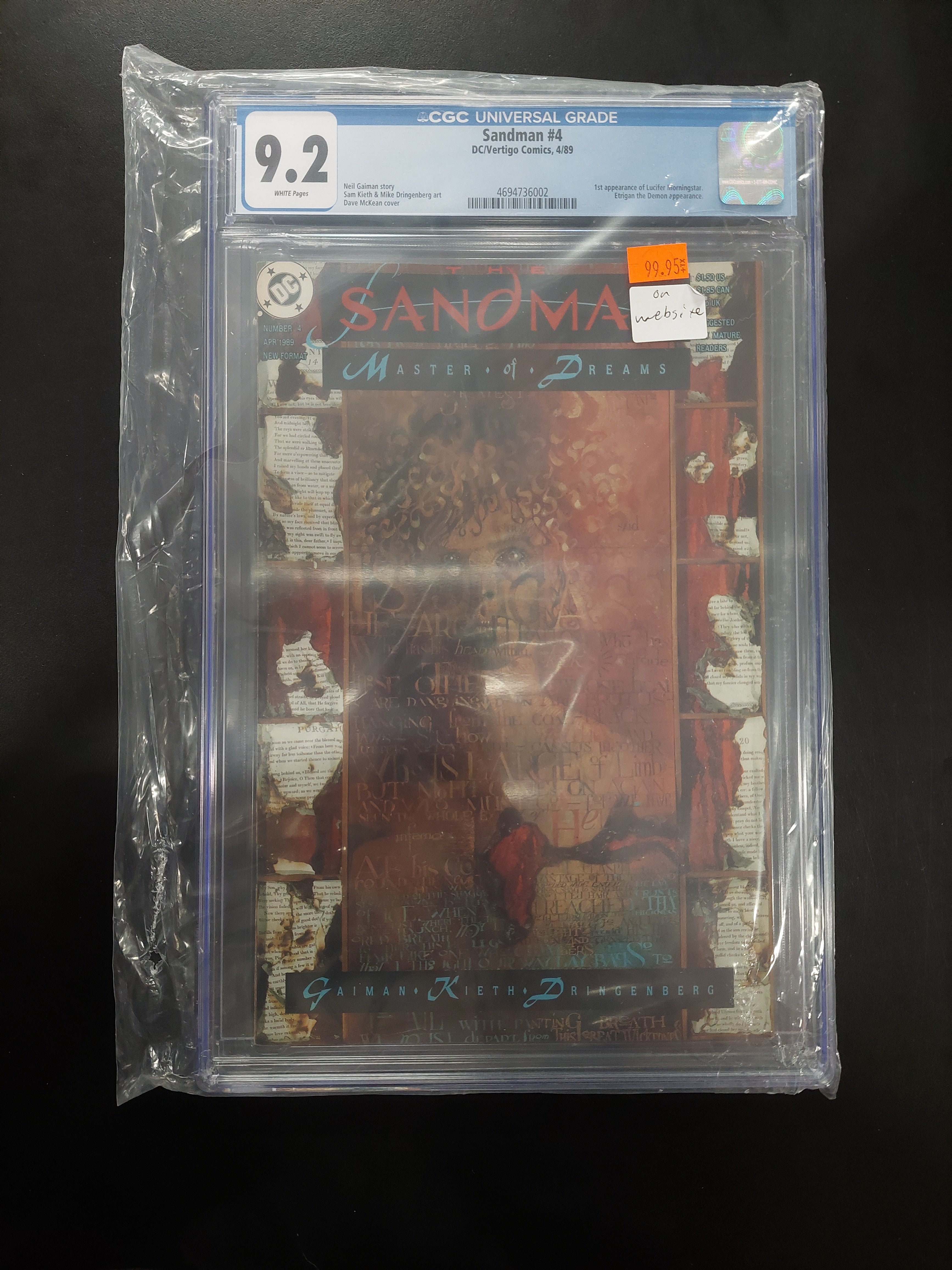 Sandman #4 1989 CGC 9.2 | L.A. Mood Comics and Games