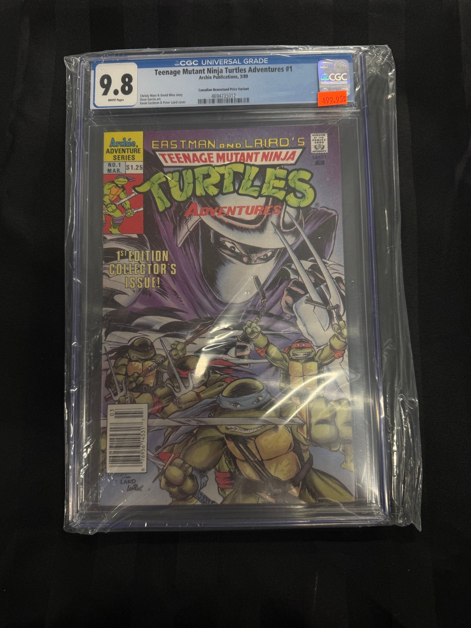 Teenage Mutant Ninja Turtles Adventures 1989 CGC 9.8 | L.A. Mood Comics and Games