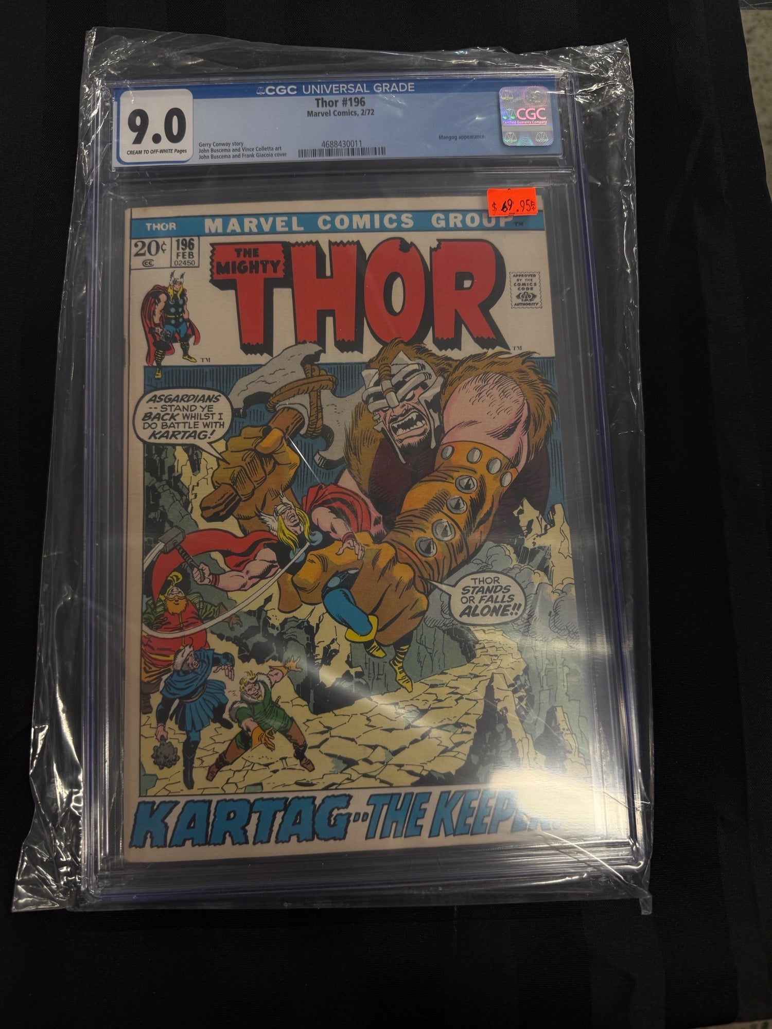 Thor #196 1972 CGC 9.0 | L.A. Mood Comics and Games