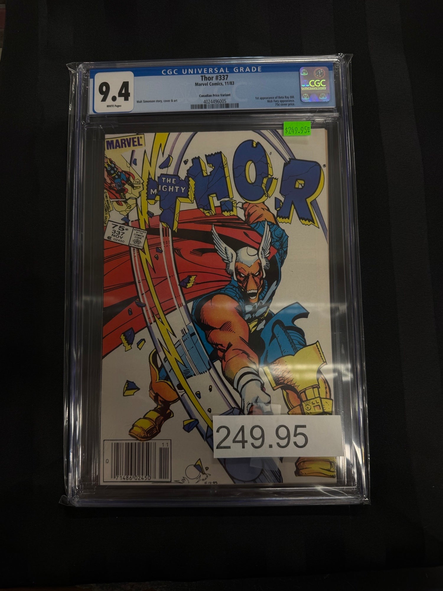 Thor #337 1983 CGC 9.4 | L.A. Mood Comics and Games