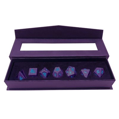 Dice: Heavy Metal RPG Set - D&D Royal Purple & Sky Blue | L.A. Mood Comics and Games