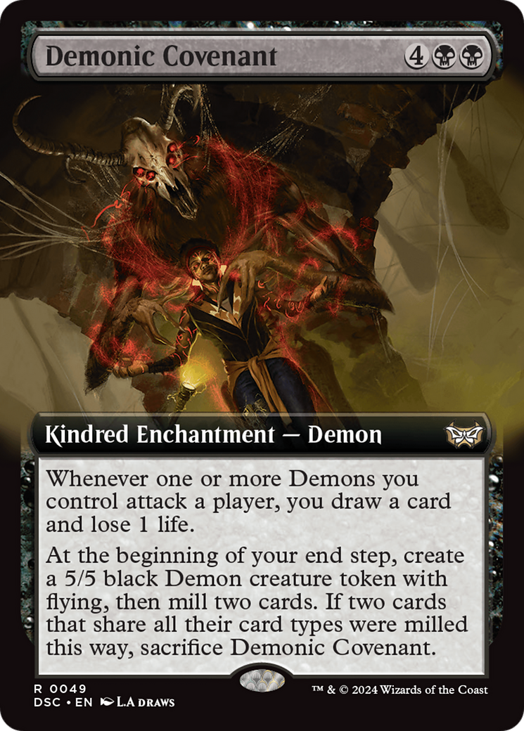 Demonic Covenant (Extended Art) [Duskmourn: House of Horror Commander] | L.A. Mood Comics and Games