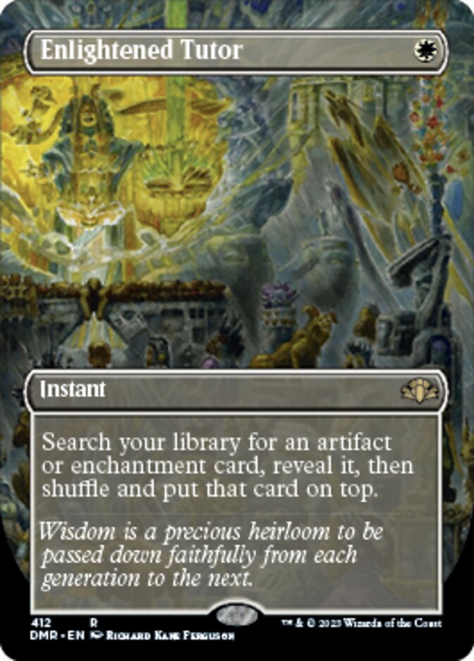 Enlightened Tutor (Borderless Alternate Art) [Dominaria Remastered] | L.A. Mood Comics and Games
