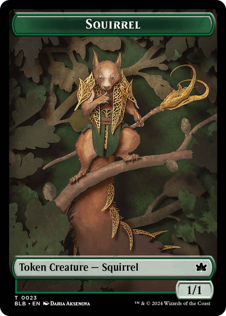 Squirrel // Starscape Cleric Double-Sided Token [Bloomburrow Tokens] | L.A. Mood Comics and Games