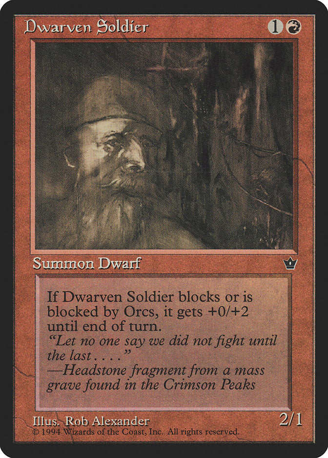 Dwarven Soldier (Rob Alexander) [Fallen Empires] | L.A. Mood Comics and Games
