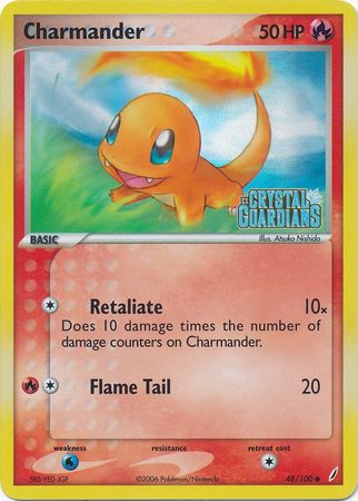 Charmander (48/100) (Stamped) [EX: Crystal Guardians] | L.A. Mood Comics and Games