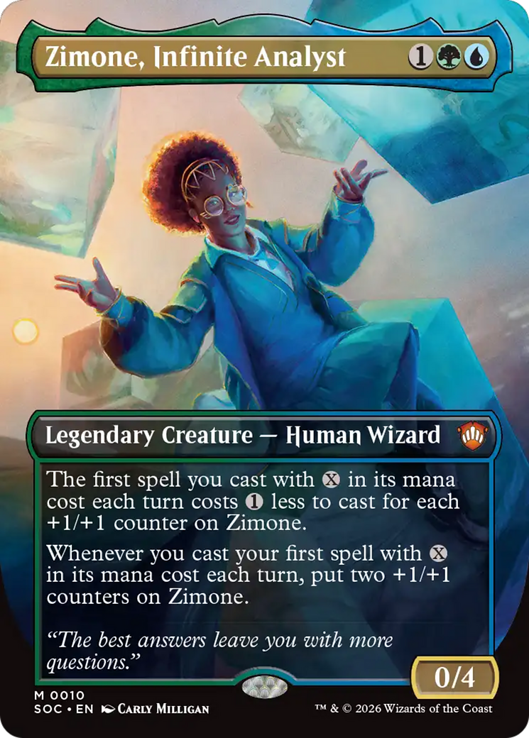 Zimone, Infinite Analyst (Borderless) [Secrets of Strixhaven Commander] | L.A. Mood Comics and Games