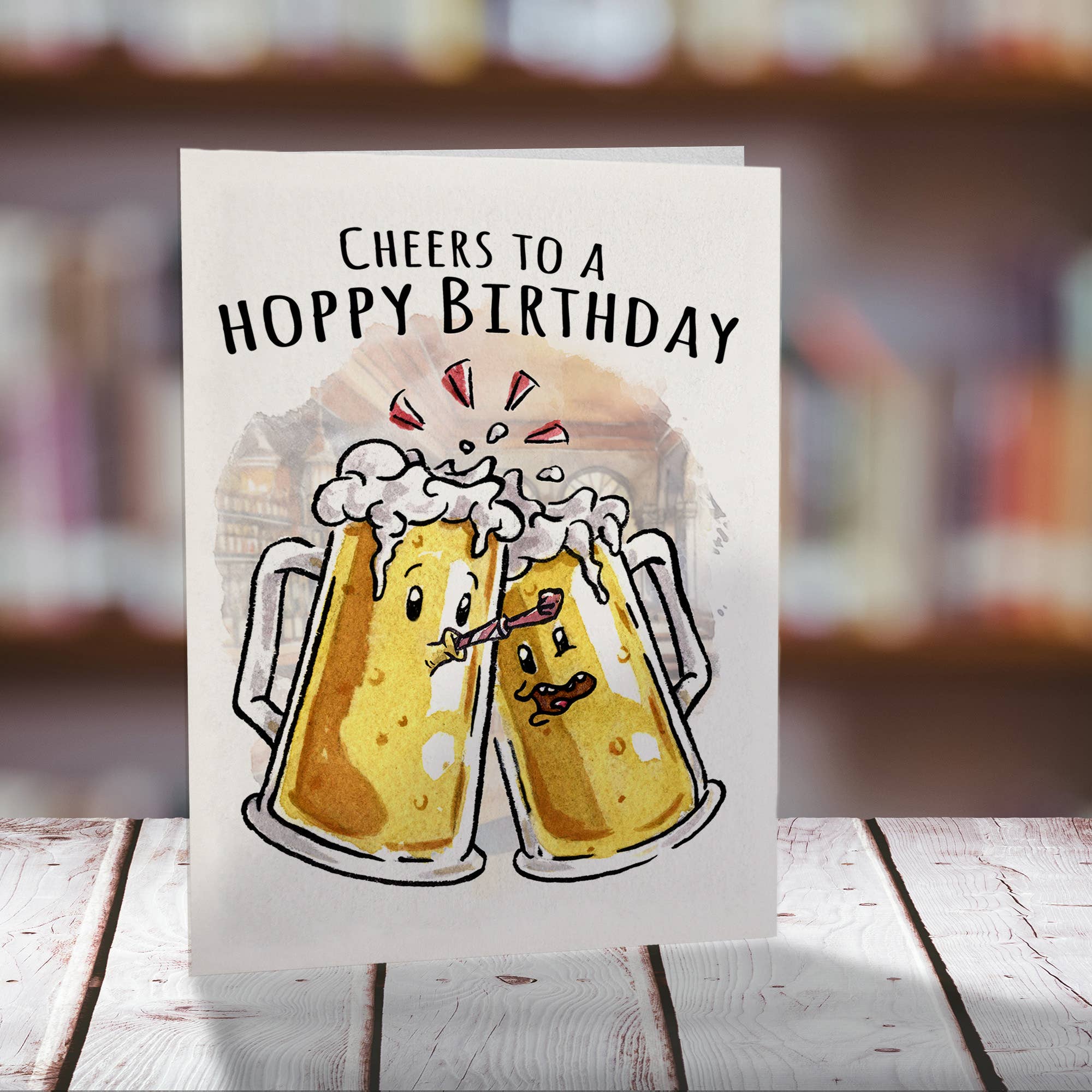 "Cheers to a Hoppy Birthday" - Funny Beer Birthday Card | L.A. Mood Comics and Games