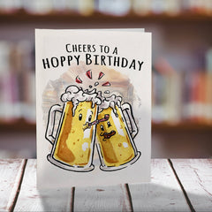 "Cheers to a Hoppy Birthday" - Funny Beer Birthday Card | L.A. Mood Comics and Games