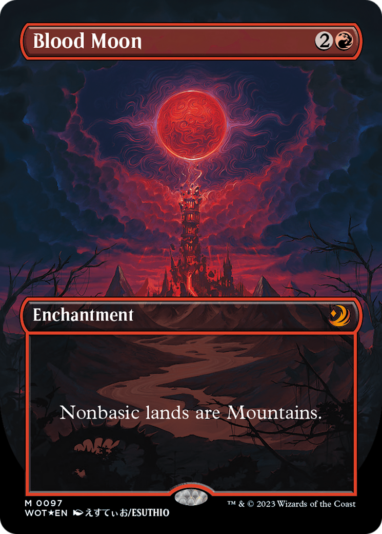 Blood Moon (Anime Borderless) (Confetti Foil) [Wilds of Eldraine: Enchanting Tales] | L.A. Mood Comics and Games