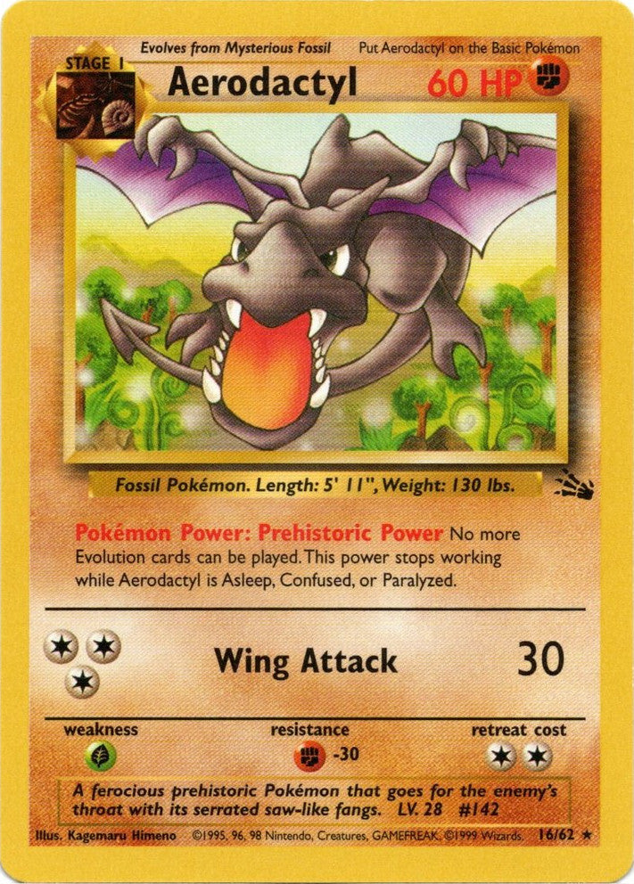 Aerodactyl (16/62) [Fossil Unlimited] | L.A. Mood Comics and Games