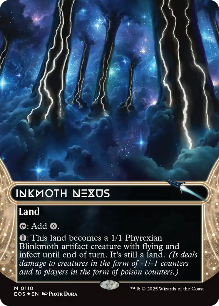 Inkmoth Nexus (0110) (Borderless) (Galaxy Foil) [Edge of Eternities: Stellar Sights] | L.A. Mood Comics and Games