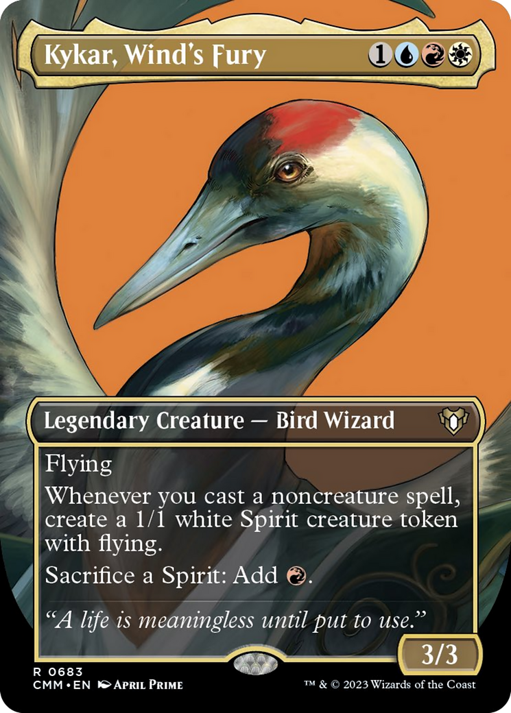Kykar, Wind's Fury (Borderless Profile) [Commander Masters] | L.A. Mood Comics and Games