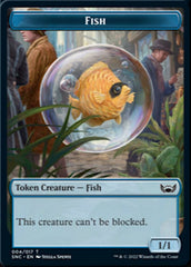 Clue // Fish Double-Sided Token [Streets of New Capenna Commander Tokens] | L.A. Mood Comics and Games