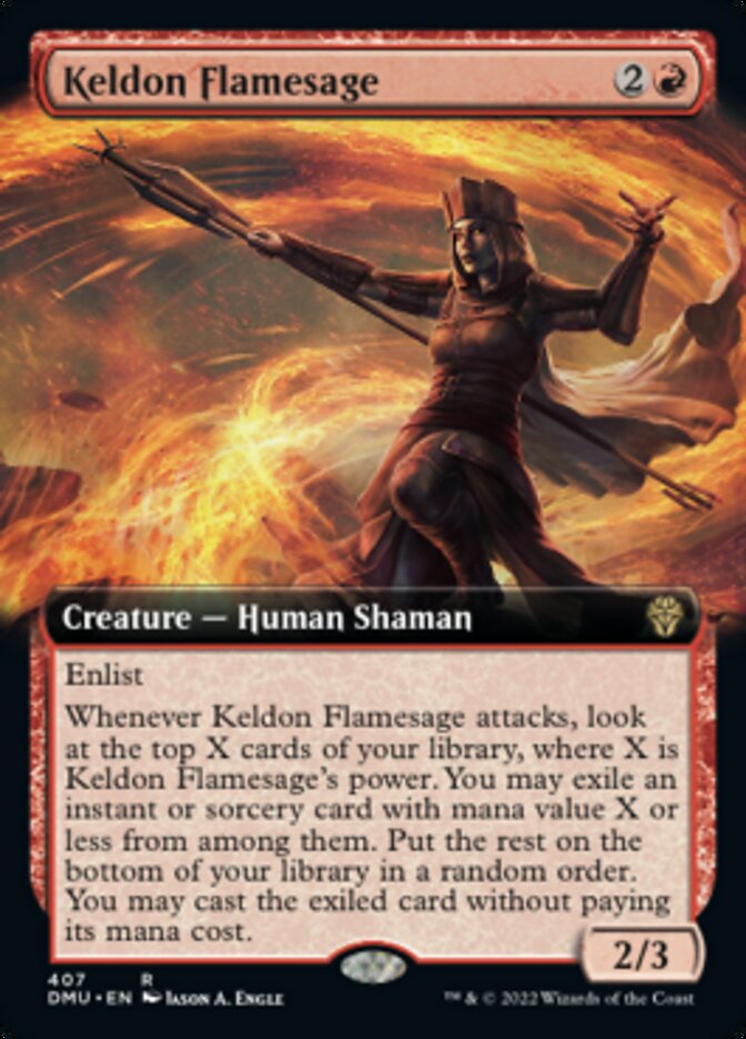 Keldon Flamesage (Extended Art) [Dominaria United] | L.A. Mood Comics and Games