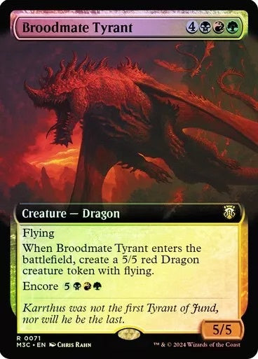 Broodmate Tyrant (Extended Art) (Ripple Foil) [Modern Horizons 3 Commander] | L.A. Mood Comics and Games