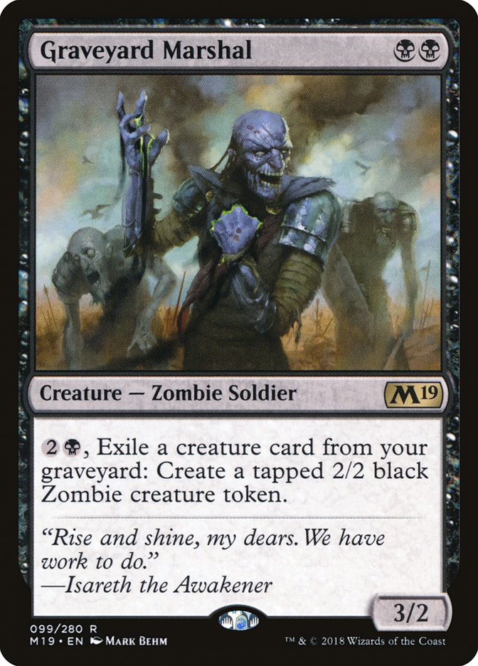 Graveyard Marshal [Core Set 2019] | L.A. Mood Comics and Games