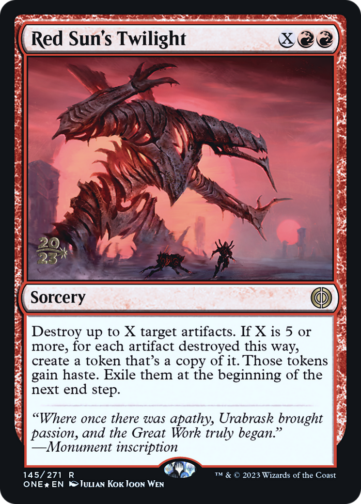 Red Sun's Twilight [Phyrexia: All Will Be One Prerelease Promos] | L.A. Mood Comics and Games