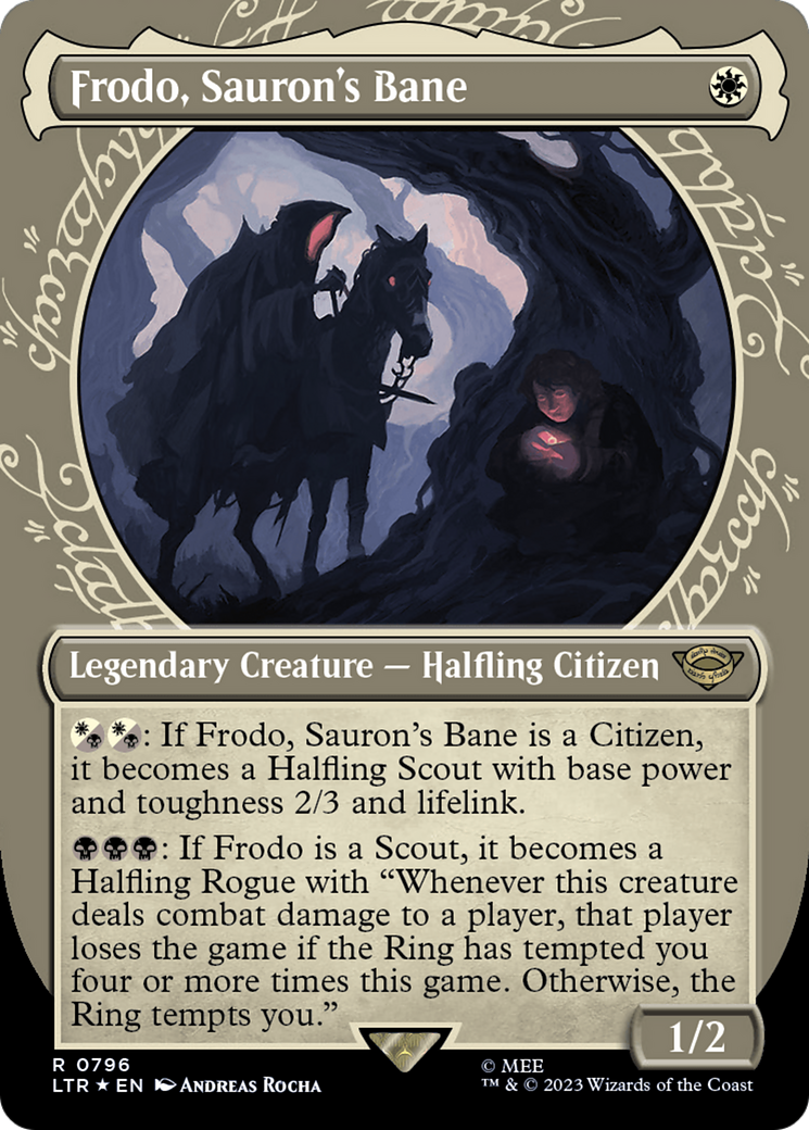 Frodo, Sauron's Bane (Showcase) (Surge Foil) [The Lord of the Rings: Tales of Middle-Earth] | L.A. Mood Comics and Games
