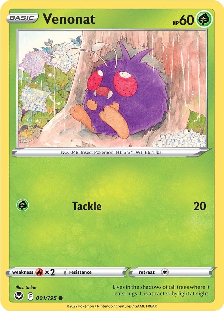 Venonat (001/195) [Sword & Shield: Silver Tempest] | L.A. Mood Comics and Games