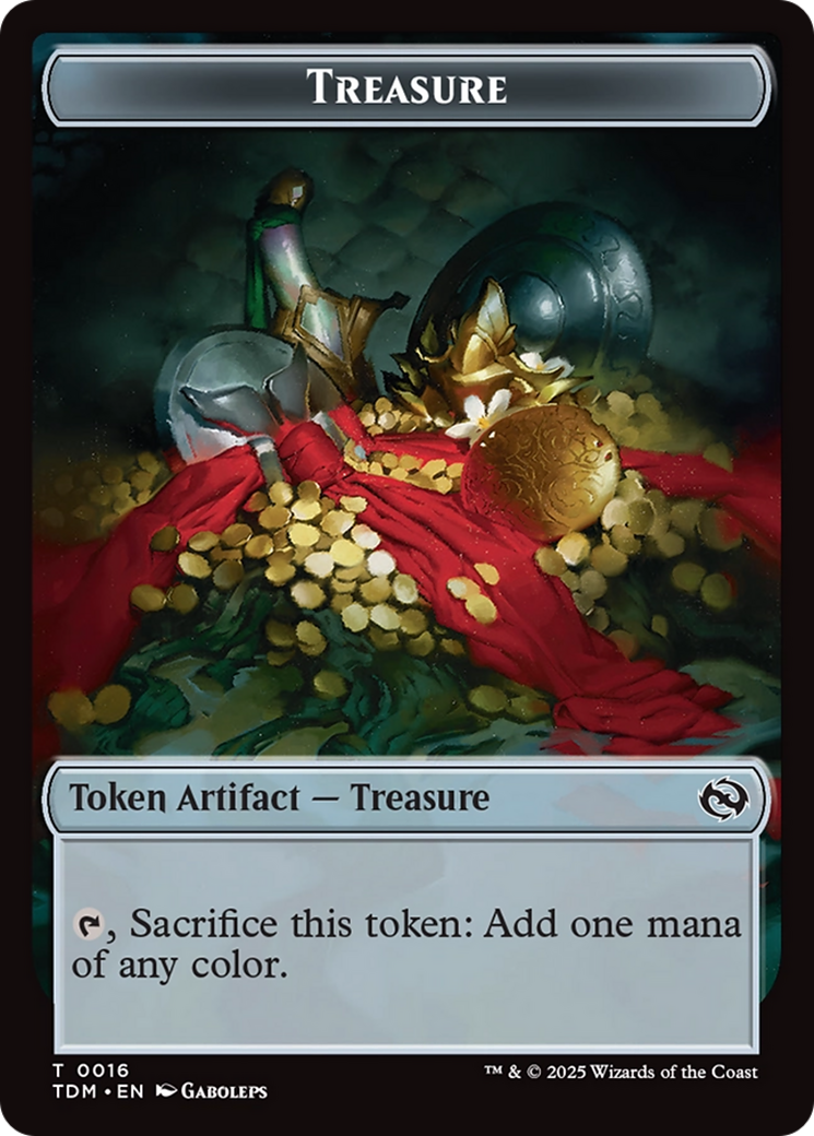 Monk // Treasure Double-Sided Token [Tarkir: Dragonstorm Commander Tokens] | L.A. Mood Comics and Games