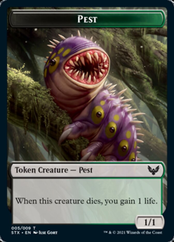 Food // Pest Double-Sided Token [Commander 2021 Tokens] | L.A. Mood Comics and Games