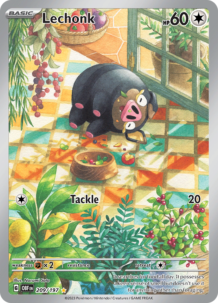 Lechonk (209/197) [Scarlet & Violet: Obsidian Flames] | L.A. Mood Comics and Games