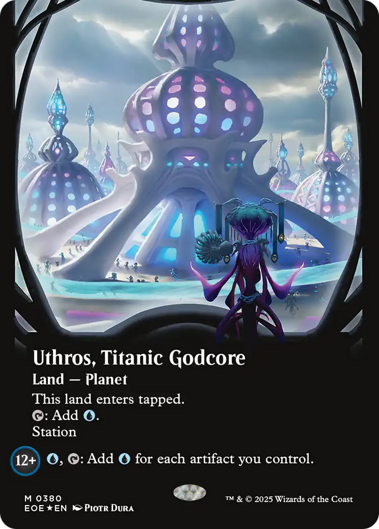 Uthros, Titanic Godcore (Borderless) (Galaxy Foil) [Edge of Eternities] | L.A. Mood Comics and Games