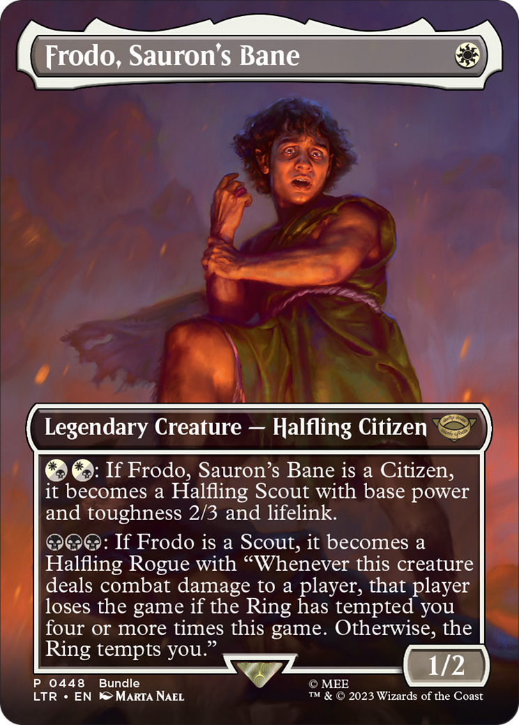 Frodo, Sauron's Bane (Borderless Alternate Art) [The Lord of the Rings: Tales of Middle-Earth] | L.A. Mood Comics and Games