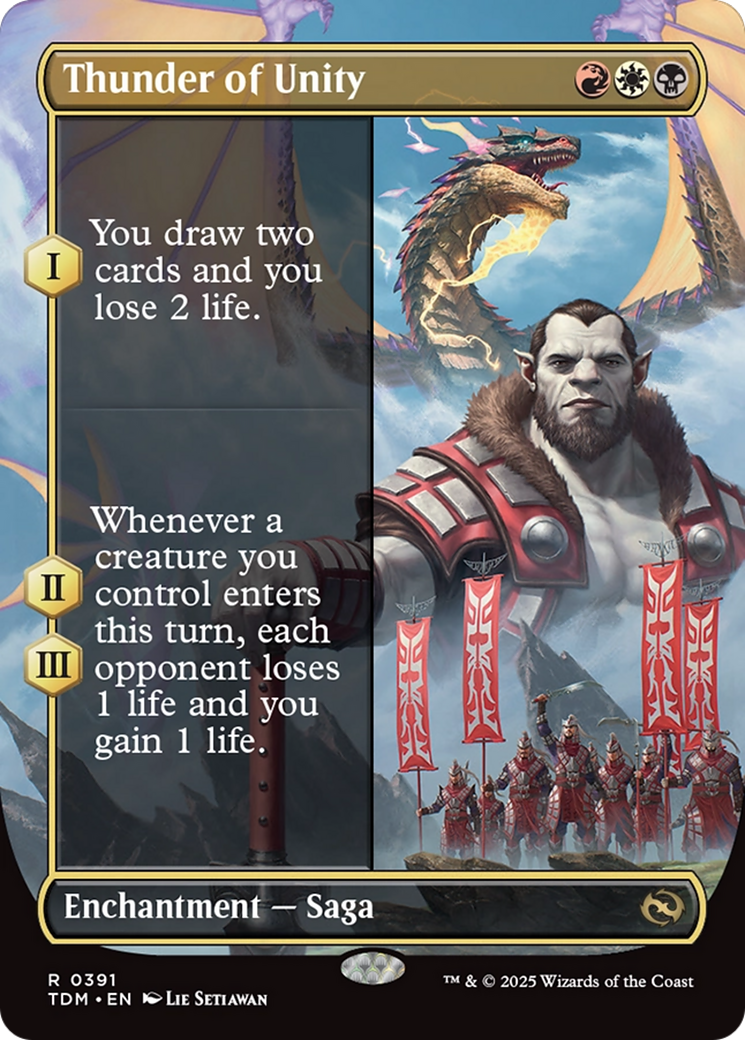 Thunder of Unity (Borderless) [Tarkir: Dragonstorm] | L.A. Mood Comics and Games