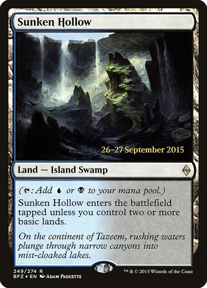 Sunken Hollow [Battle for Zendikar Prerelease Promos] | L.A. Mood Comics and Games