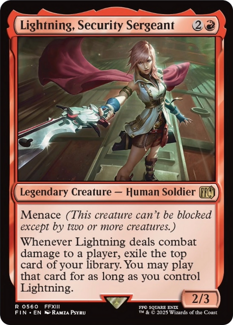 Lightning, Security Sergeant [FINAL FANTASY] | L.A. Mood Comics and Games