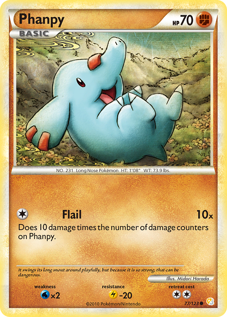 Phanpy (77/123) [HeartGold & SoulSilver: Base Set] | L.A. Mood Comics and Games
