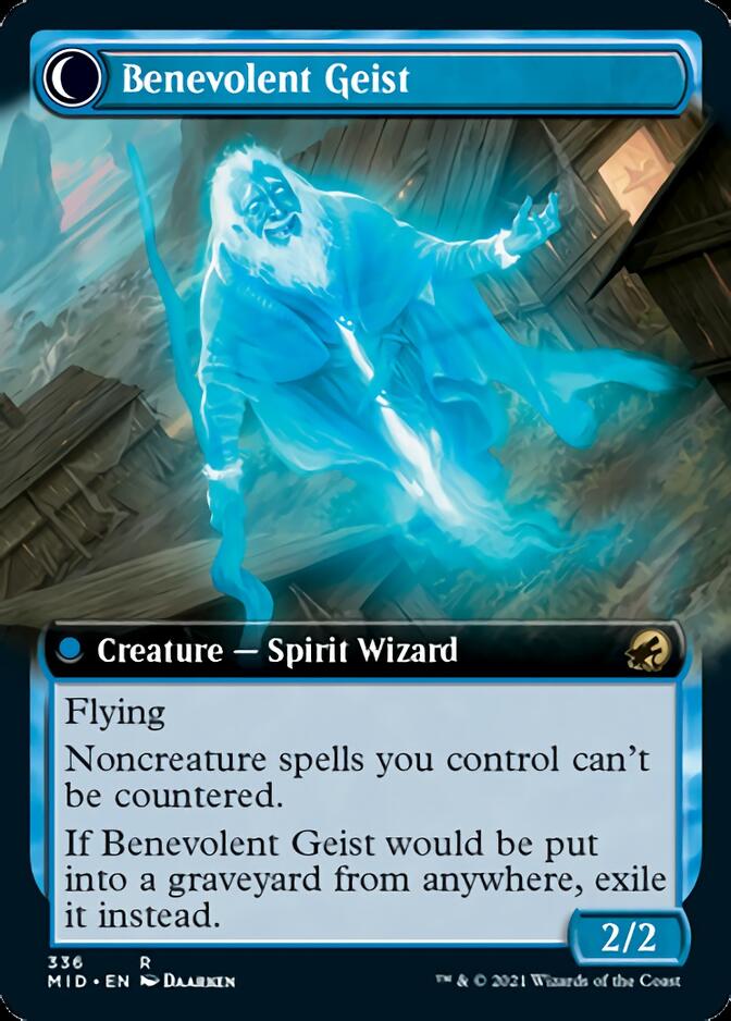 Malevolent Hermit // Benevolent Geist (Extended Art) [Innistrad: Midnight Hunt] | L.A. Mood Comics and Games