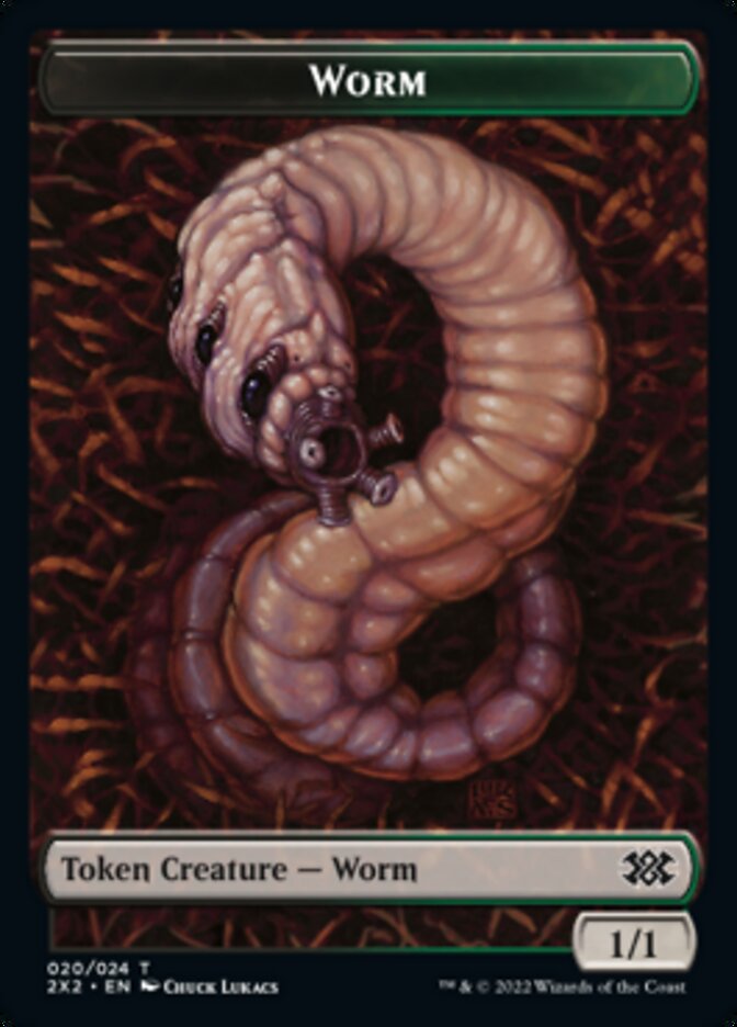 Worm // Vampire Double-Sided Token [Double Masters 2022 Tokens] | L.A. Mood Comics and Games