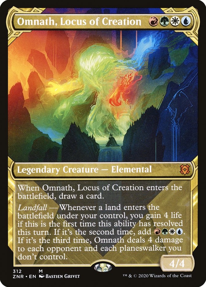 Omnath, Locus of Creation (Showcase) [Zendikar Rising] | L.A. Mood Comics and Games
