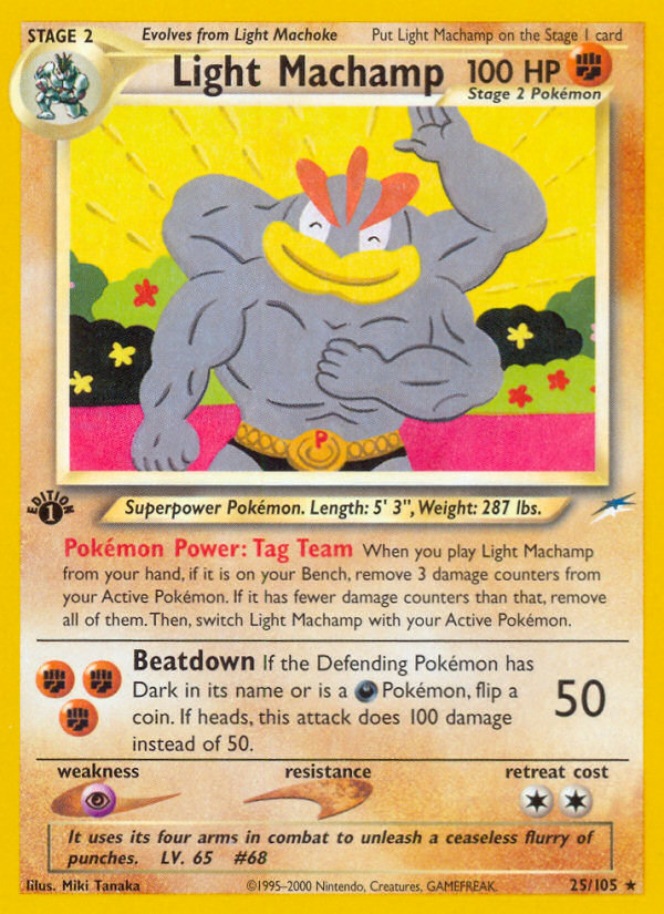 Light Machamp (25/105) [Neo Destiny 1st Edition] | L.A. Mood Comics and Games