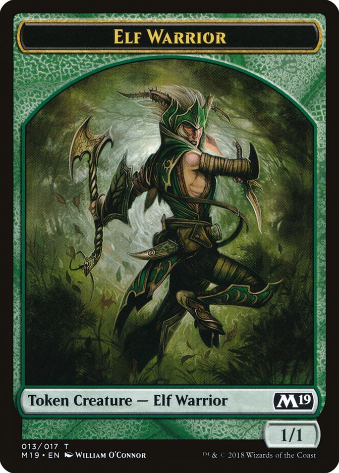 Elf Warrior Token [Core Set 2019 Tokens] | L.A. Mood Comics and Games