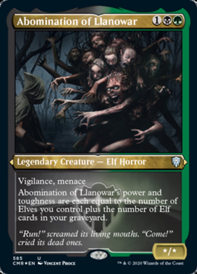 Abomination of Llanowar (Etched) [Commander Legends] | L.A. Mood Comics and Games