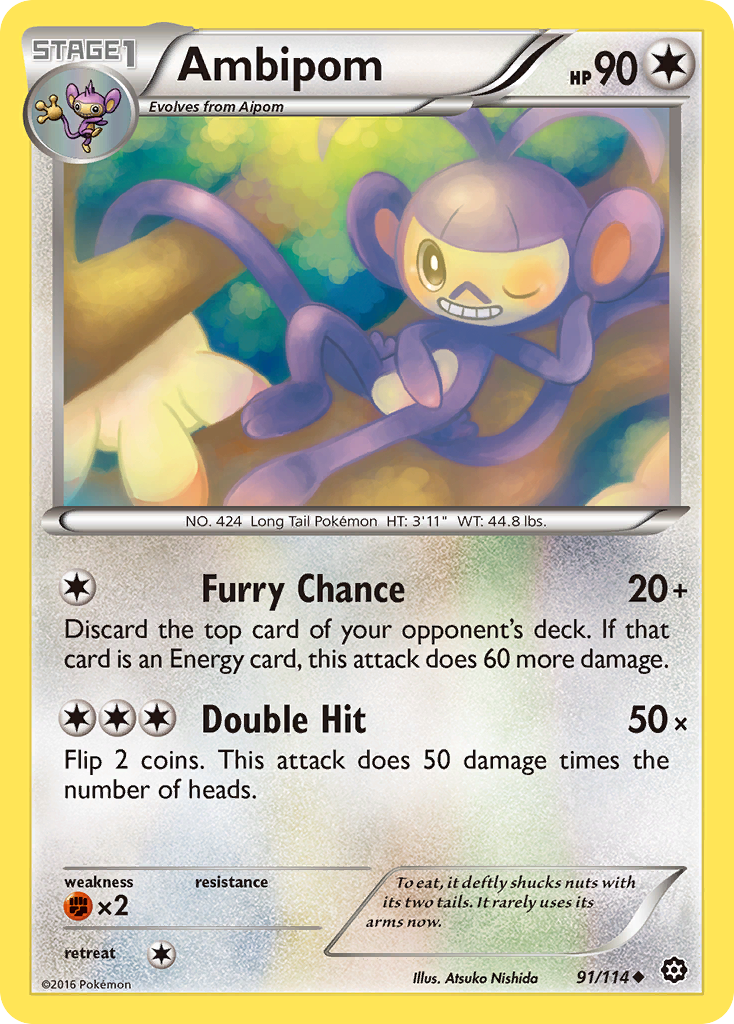Ambipom (91/114) [XY: Steam Siege] | L.A. Mood Comics and Games