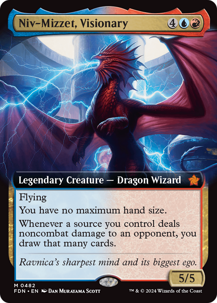 Niv-Mizzet, Visionary (Extended Art) [Foundations] | L.A. Mood Comics and Games