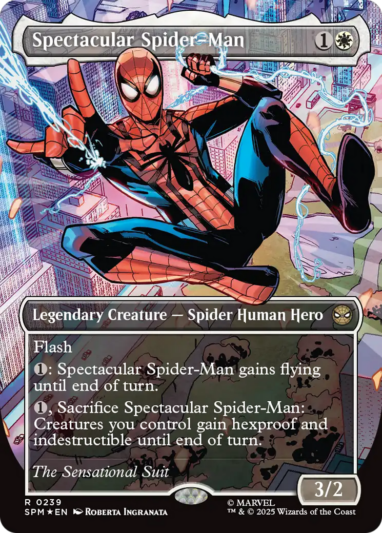 Spectacular Spider-Man (0239) (Borderless) (Textured Foil) [Marvel's Spider-Man] | L.A. Mood Comics and Games