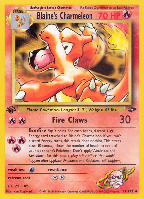 Blaine's Charmeleon (31/132) [Gym Challenge 1st Edition] | L.A. Mood Comics and Games