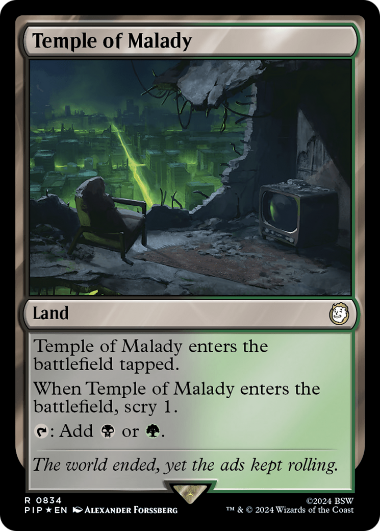 Temple of Malady (Surge Foil) [Fallout] | L.A. Mood Comics and Games